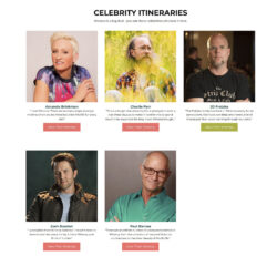 headshots of various celebrities that love Winona and provided their favorite itineraries.